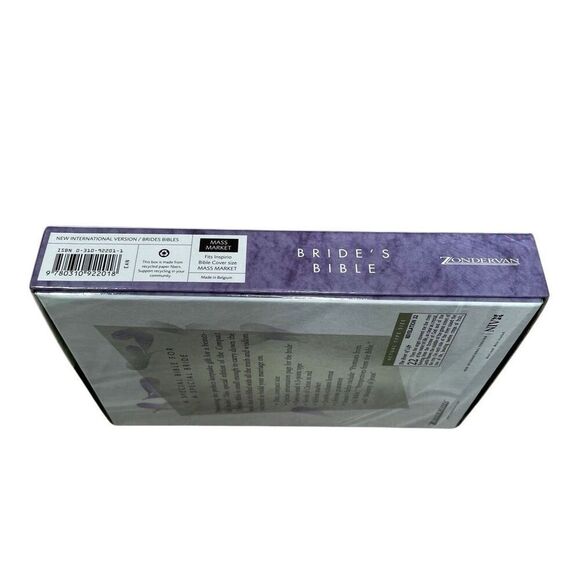 Vintage Brides Bible NIV white bonded leather keepsake boxed silver gilt NEW - Picture 6 of 8